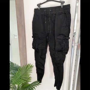 Black cargo pants